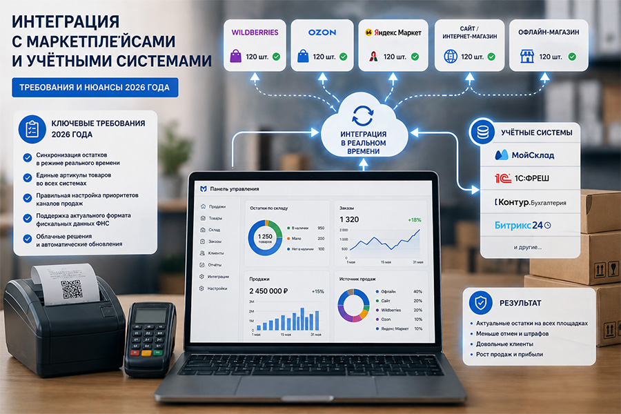 Интеграция с маркетплейсами и учётными системами: требования и нюансы 2026 года